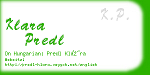 klara predl business card